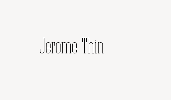 Jerome Thin Font