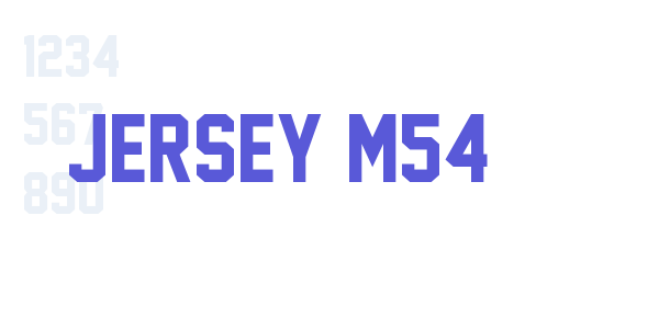 Jersey M54 font free