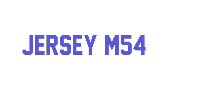 Jersey M54 Font Download