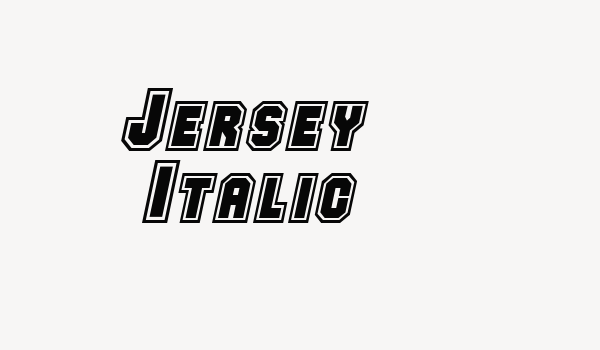 Jersey  Italic Font