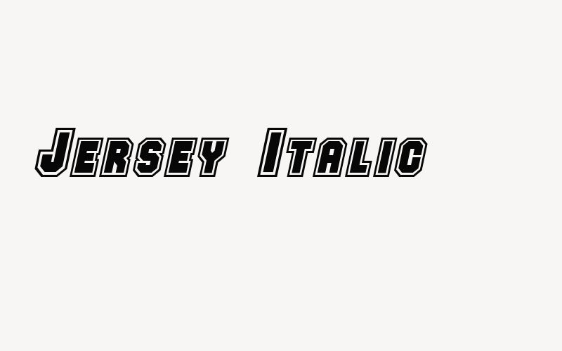 Jersey  Italic Font