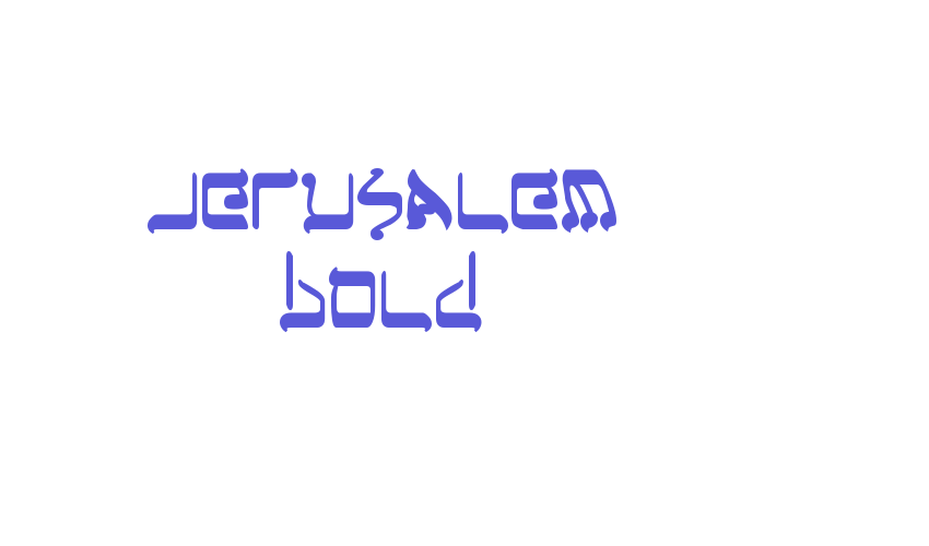 Jerusalem Bold Font