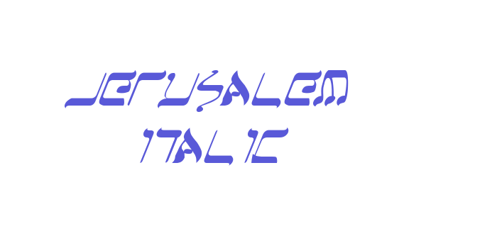 Jerusalem Italic Font Download