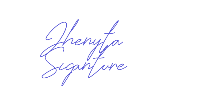 Jhenyta Siganture Font Download