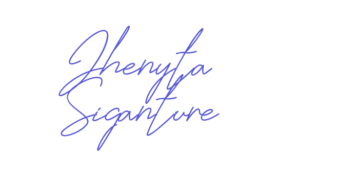 Jhenyta Siganture Font