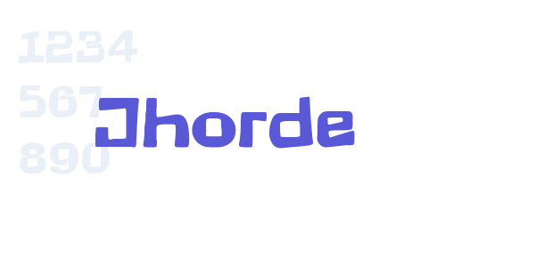 Jhorde font