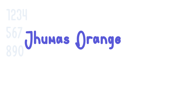 Jhumas Orange font free