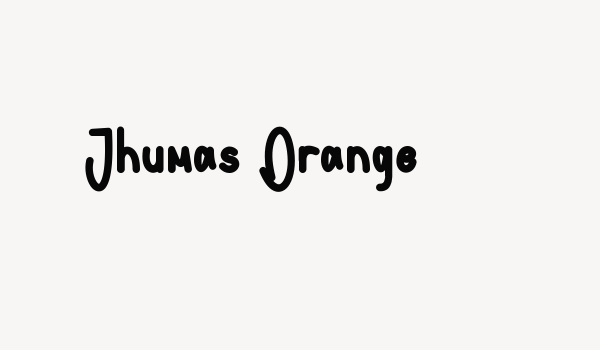 Jhumas Orange Font