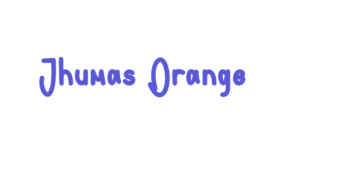 Jhumas Orange Font