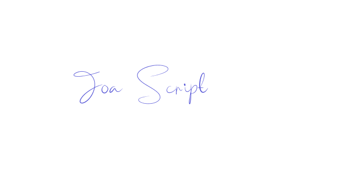 Joa Script Font Download