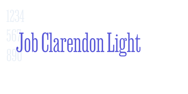 Job Clarendon Light font free