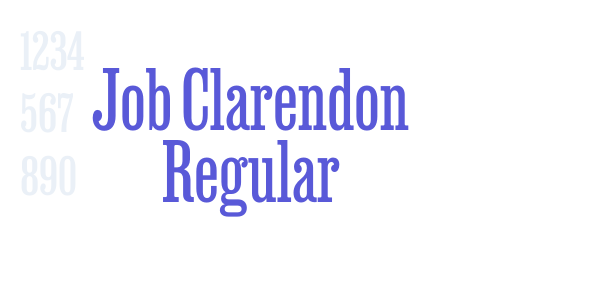 Job Clarendon Regular font free