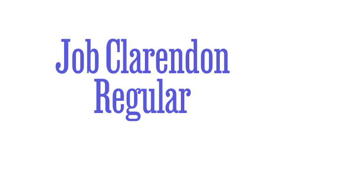 Job Clarendon Regular Font Download