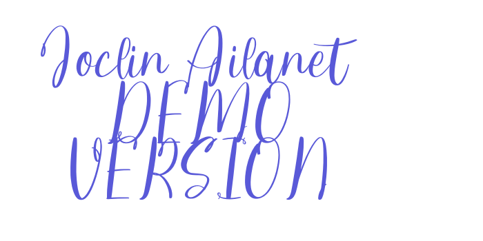 Joclin Ailanet DEMO VERSION Font Download