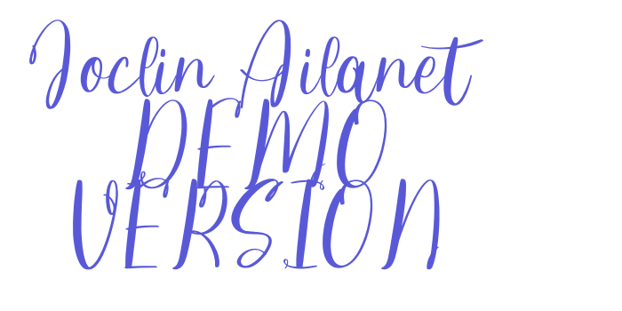 Joclin Ailanet DEMO VERSION Font