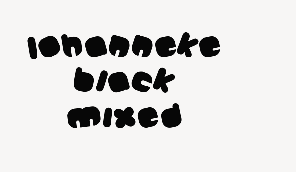 Johanneke Black Mixed Font