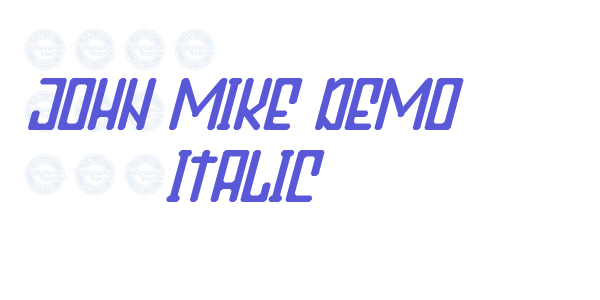 John Mike Demo Italic font free