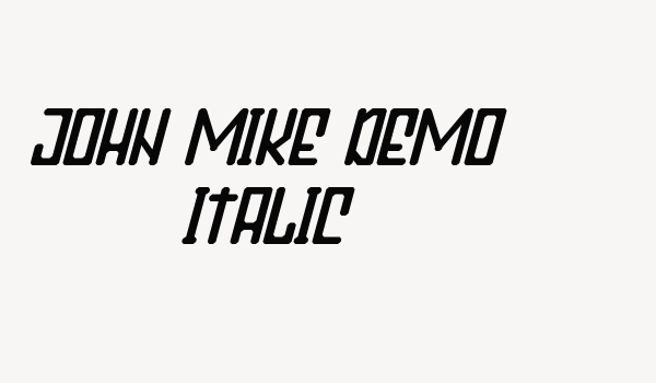 John Mike Demo Italic Font