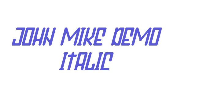 John Mike Demo Italic Font Download