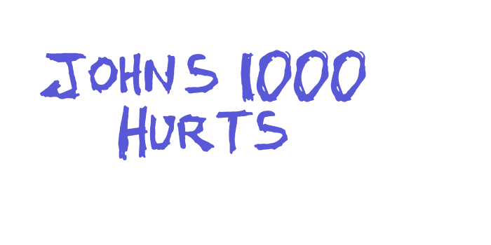 John’s 1000 Hurts Font Download