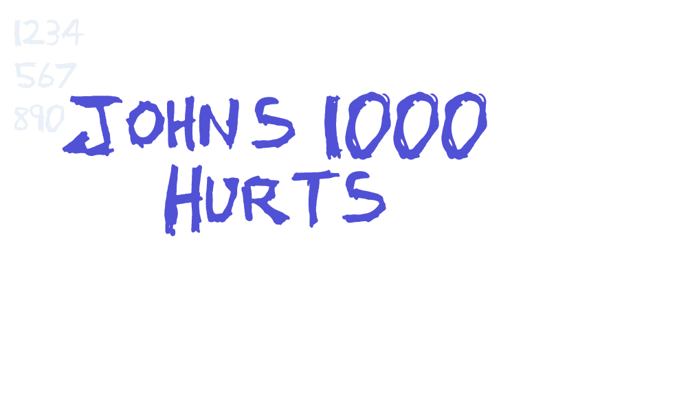 John’s 1000 Hurts-font-download