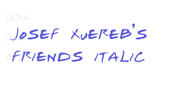 Josef Xuereb’s Friends Italic font free