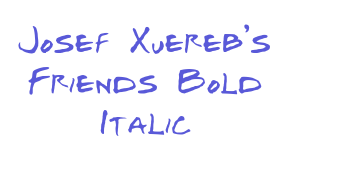 Josef Xuereb’s Friends Bold Italic Font Download