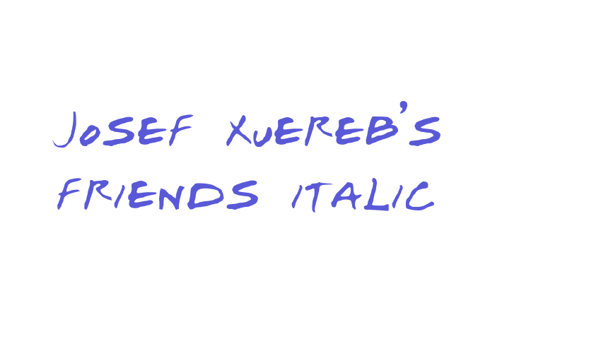 Josef Xuereb’s Friends Italic Font Download