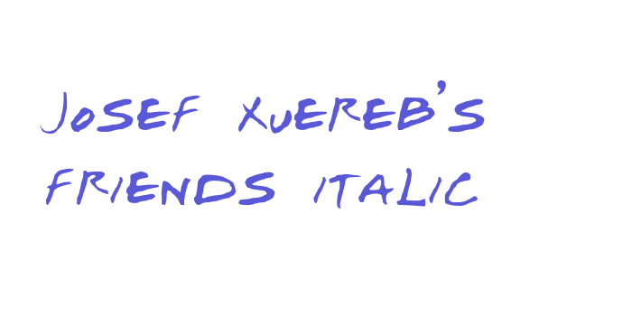 Josef Xuereb’s Friends Italic Font Download