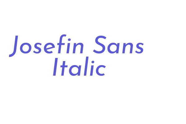 Josefin Sans Italic Font