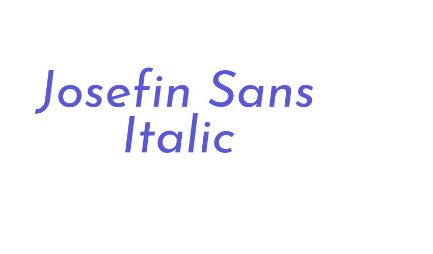 Josefin Sans Italic Font Download