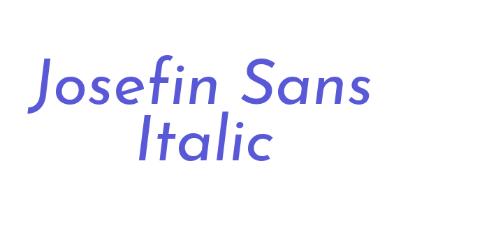 Josefin Sans Italic Font Download