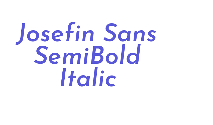 Josefin Sans SemiBold Italic Font Download