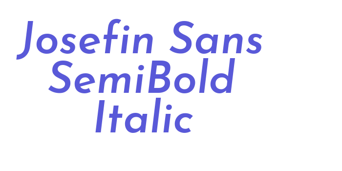 Josefin Sans SemiBold Italic Font Download