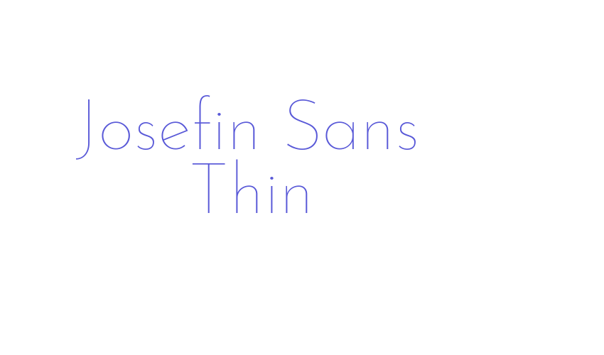 Josefin Sans Thin Font Download