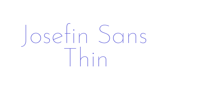 Josefin Sans Thin Font Download