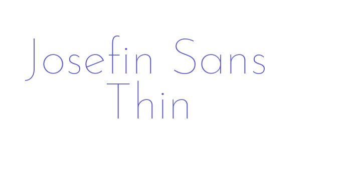 Josefin Sans Thin Font