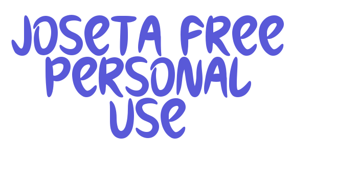 Joseta Free Personal Use Font Download