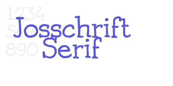 Josschrift Serif font free