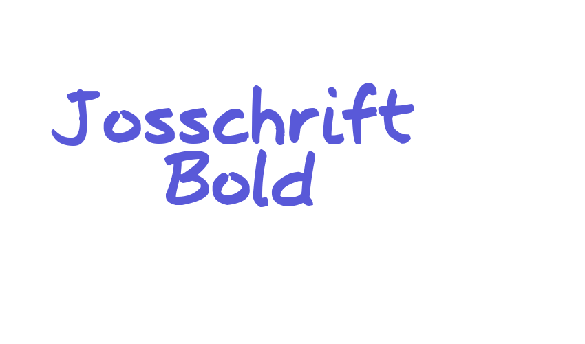 Josschrift Bold Font