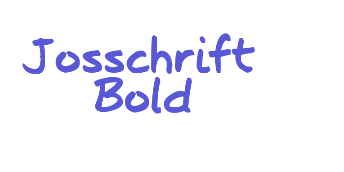 Josschrift Bold Font Download