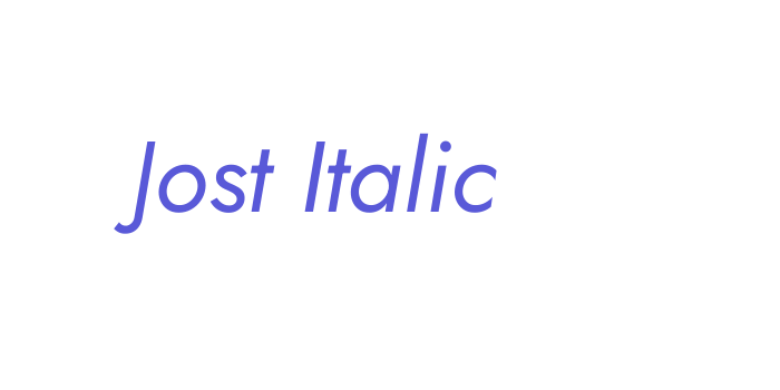 Jost Italic Font Download