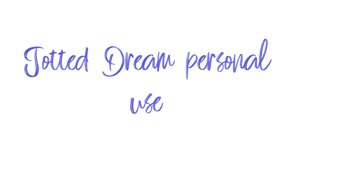 Jotted Dream personal use Font Download