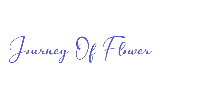 Journey Of Flower Font Download