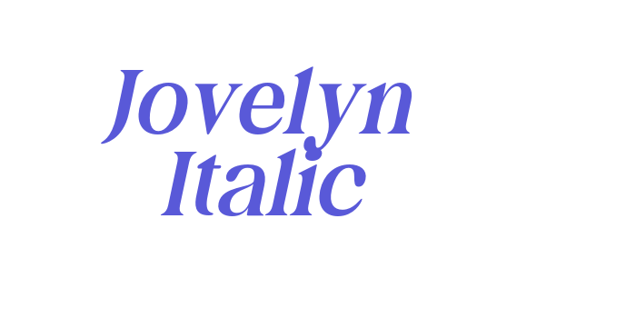 Jovelyn Italic Font