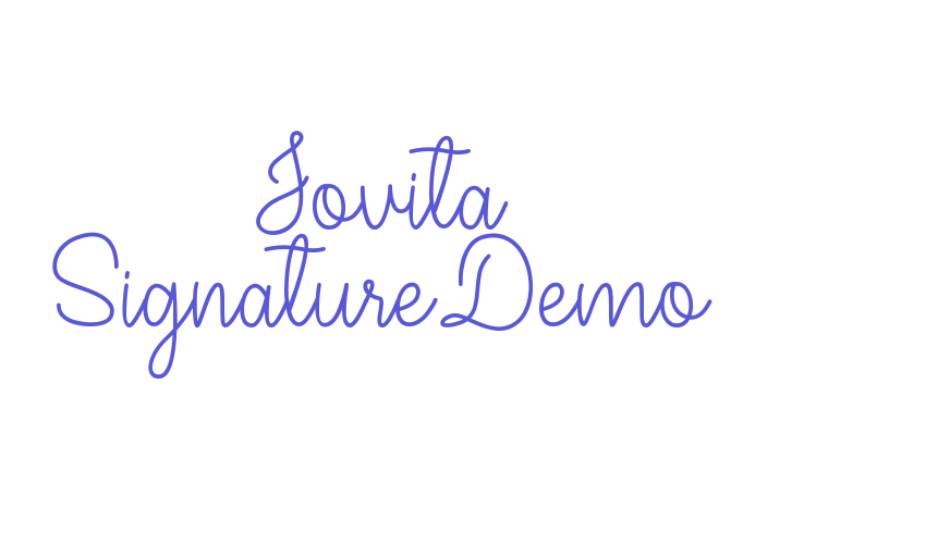 Jovita SignatureDemo Font Download