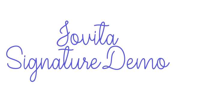 Jovita SignatureDemo Font Download