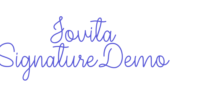 Jovita SignatureDemo Font