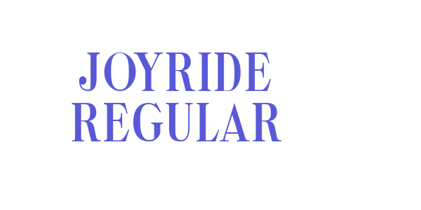 Joyride Regular font free