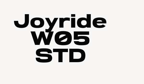 Joyride W05 STD Font